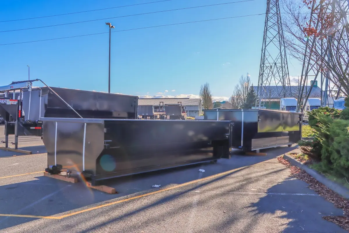 Roll-off dumpster ready for waste disposal at job site for Construction Dumpster Rental in Cocoa West